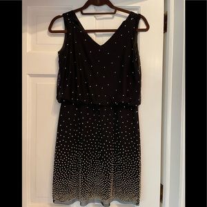 Black and Gold studded cocktail dress